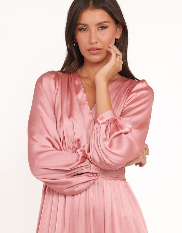 Petal & Pup - Bethanny Long Sleeve Maxi Dress - Rose