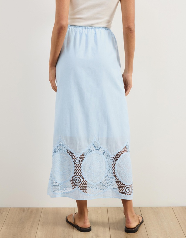 Atmos&Here - Cora Embroidered Midi Skirt