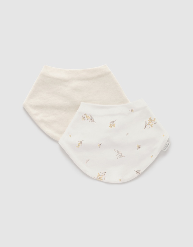 Purebaby - 2 Pack Essential Dribble Bib-Babies