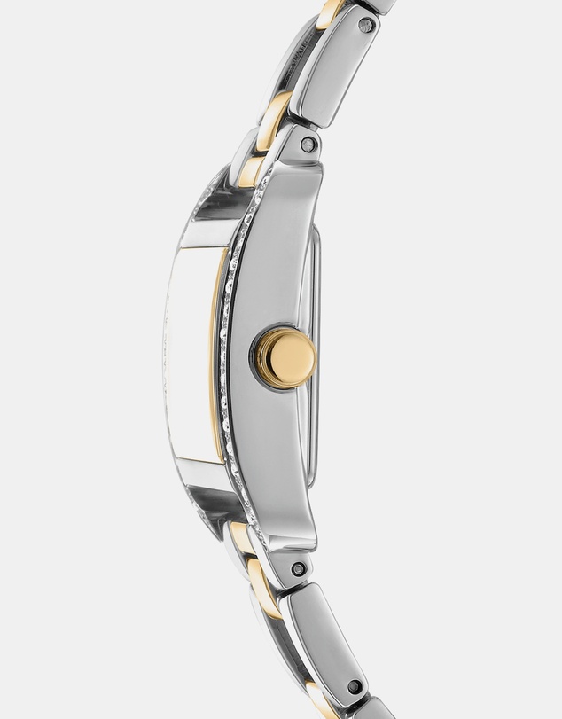 DKNY - Mini Two-Tone 21x27mm Silver Dial Womens Watch + Gold Bracelet