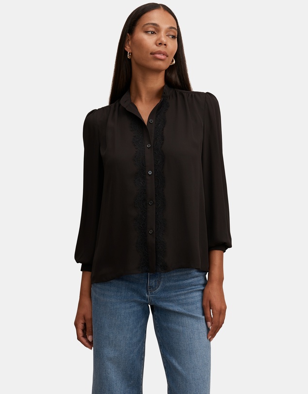 Forever New - Poppy Lace Trim Blouse