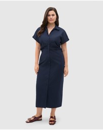 Seed Heritage - Poplin Ruched Shirt Dress