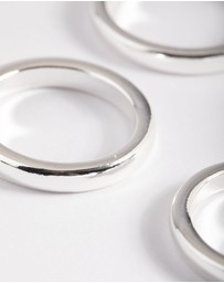 Lovisa - Silver Plated Triple 3mm Band Ring