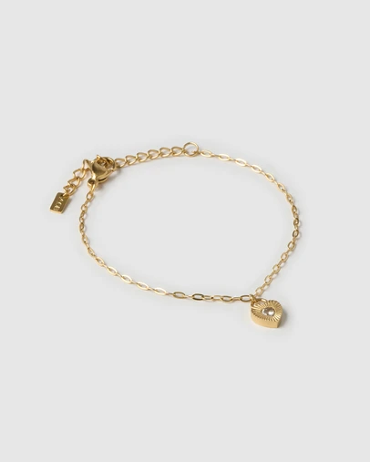 Arms Of Eve - Ruby Heart Bracelet - Stone