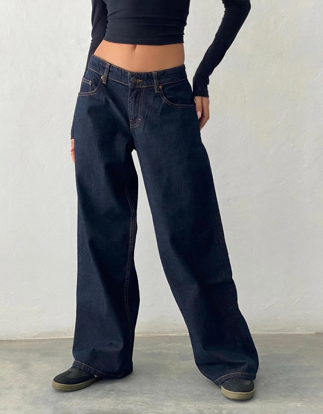 Motel Rocks - Roomy Extra Wide Low Rise Jeans