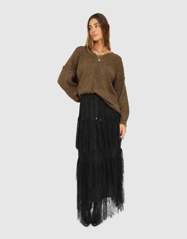 Belle & Bloom - Dreamy Days Lace Tiered Skirt