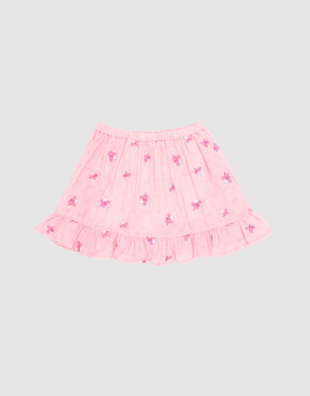 Fox & Finch - Summer Vacay Embroidered Skirt With Inbuilt Shorts - Kids