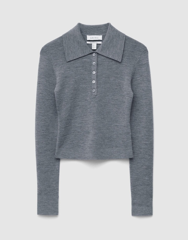 & Other Stories - Rib-Knit Merino Wool Polo Top