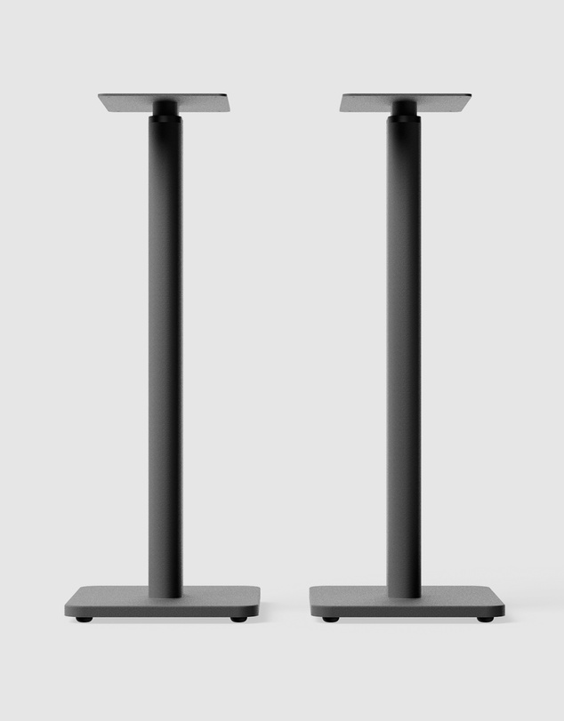 iWorld - Kanto SPH Universal Height Adjustable Bookshelf Speaker Stands - Black, Pair
