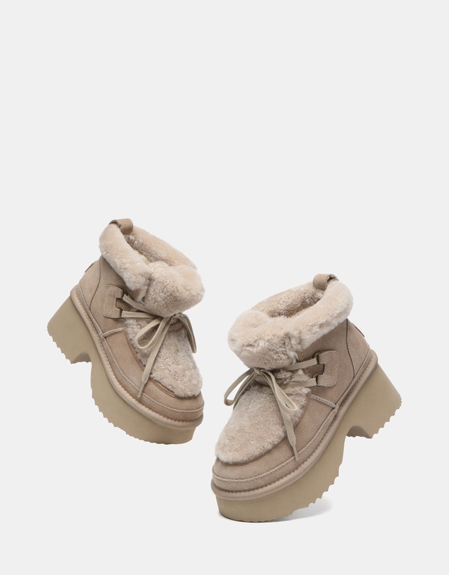 EVERAU - Australian Shepherd Ugg Bumpy Cow Suede Upper Fashion Boots