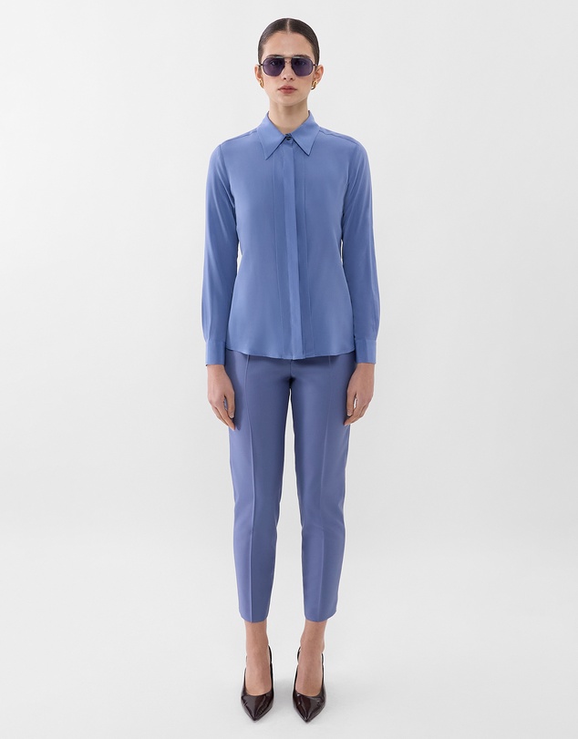 Farage - Single Pleat Silk Shirt