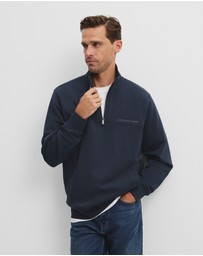 Country Road - Australian Cotton Modern Logo Half Zip Sweat