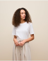 Trenery - Cotton Crew T-shirt in White