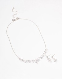 Lovisa - Silver Leafy Cubic Zirconia Vine Jewellery Set