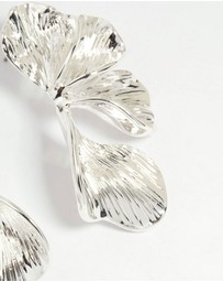 Lovisa - Silver Plated Organic Petal Stud Earrings