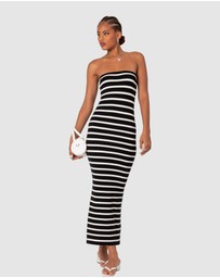 EDIKTED - Knit Back Slitted Maxi Dress