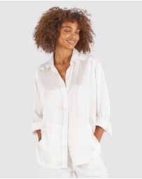 CAMIXA - Soie Satin Oversized Silk Shirt