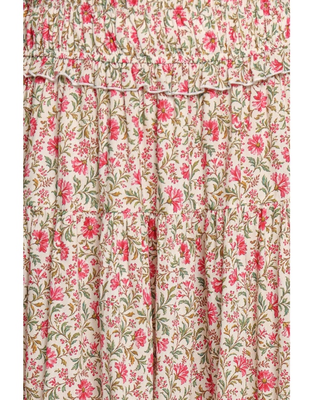 Petal & Pup - Dakari Smocked Waist Maxi Skirt - Pink Green Floral