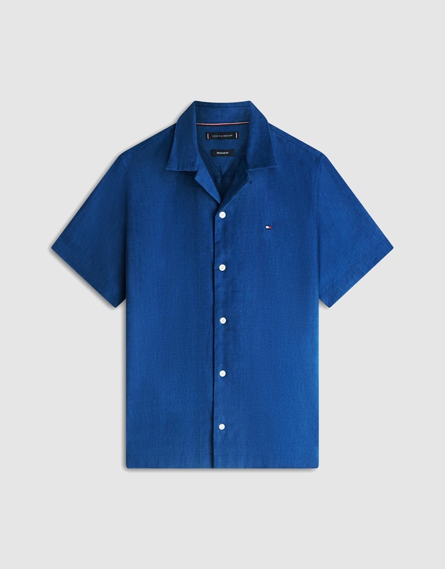 Tommy Hilfiger - Regular Fit Linen Blend Short Sleeve Shirt