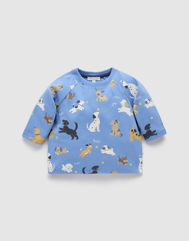 Purebaby - Doggy Thick Long Sleeve tee-Kids-Babies