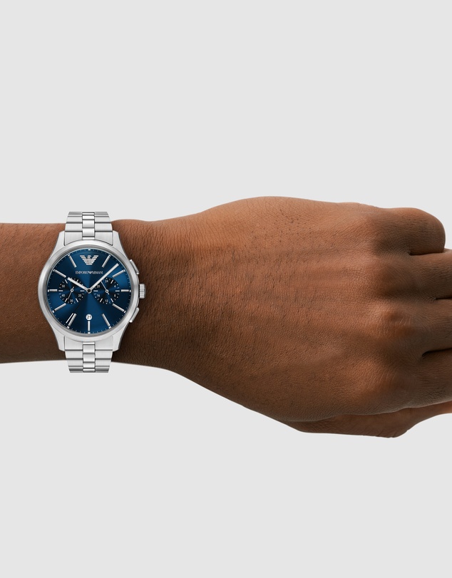 Emporio Armani - Silver Tone Chronograph Watch