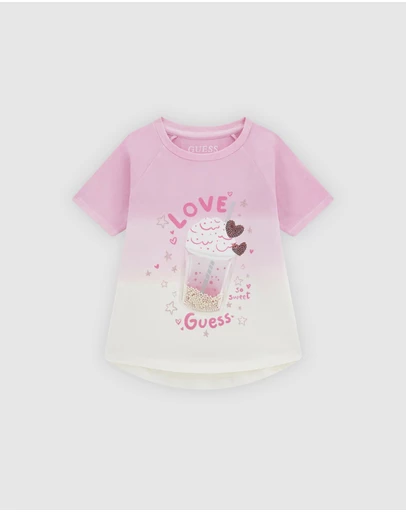 GUESS - High Low Dip Dye T-Shirt