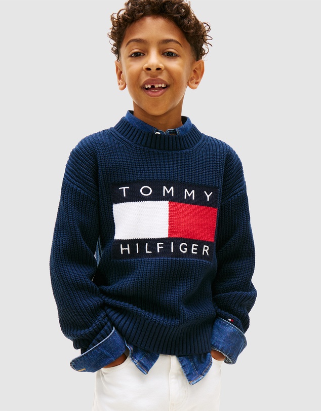 Tommy Hilfiger - Heritage Flag Chunky Knit Jumper - Kids