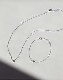 SAINT VALENTINE - The Mini Heart Duo Set - Silver