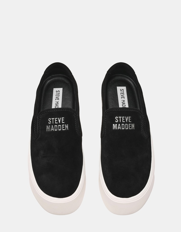 Steve Madden - Clifftop Black Suede Sneakers