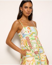 AERE - Lana Linen Maxi Dress