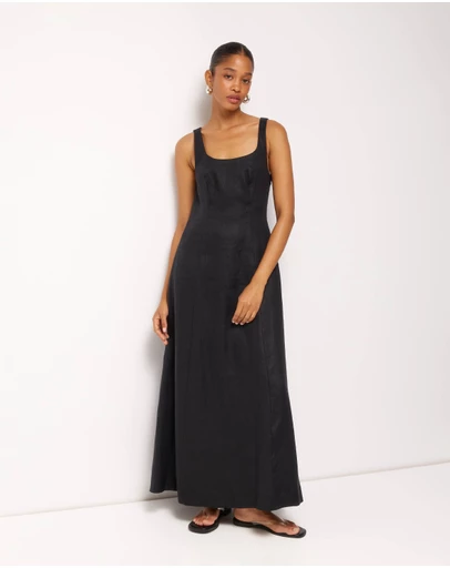 AERE - Fern Linen Maxi Dress