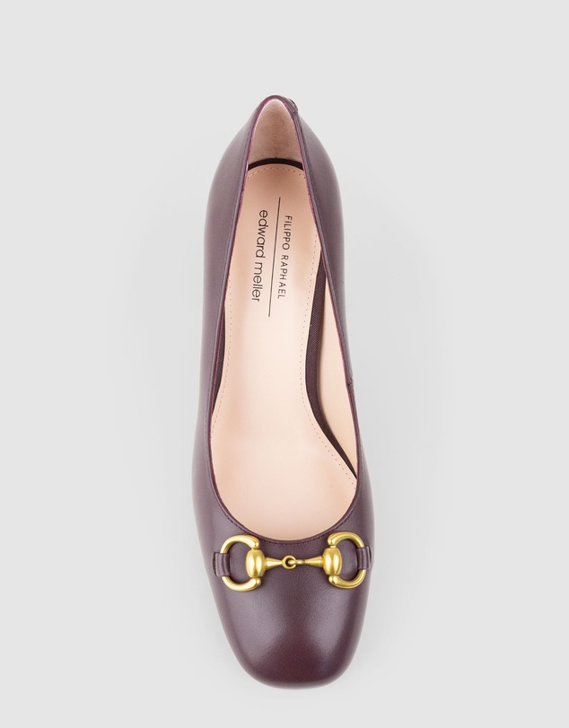 Edward Meller - BAILEY85 Block Heel Pump with Trim