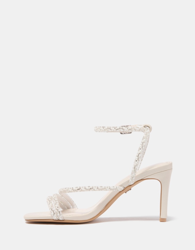 Forever New - Penelope Asymmetrical Pearl Trim Heels