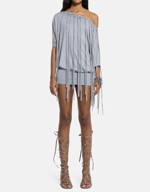 Jaded London - Ophidian Fringe Jersey Mini Dress