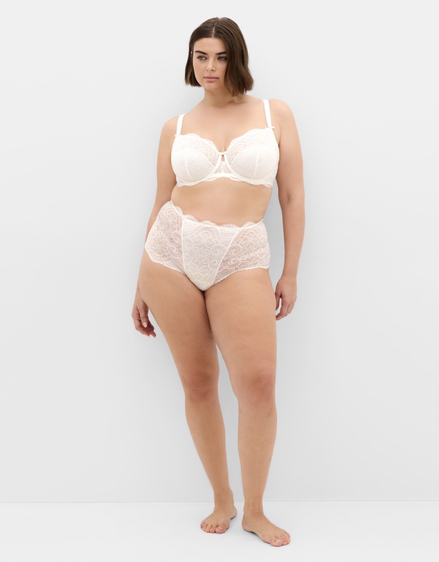 City Chic - Plus size Ophelia Underwire Bra - ivory