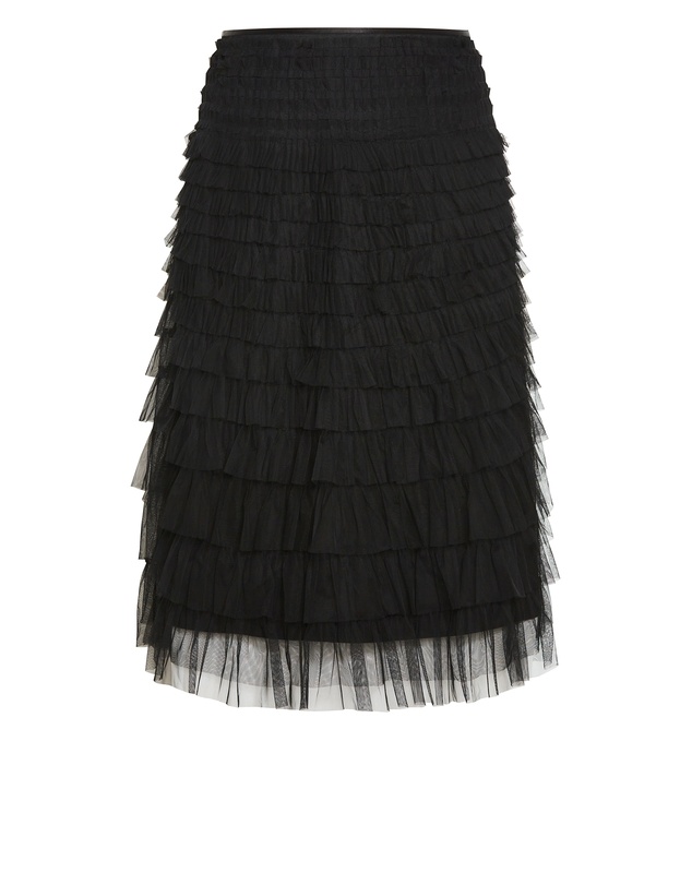 City Chic - Plus size Averi Tulle Midi Skirt - black