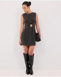 Calli - Maslow Faux Suede Mini Dress