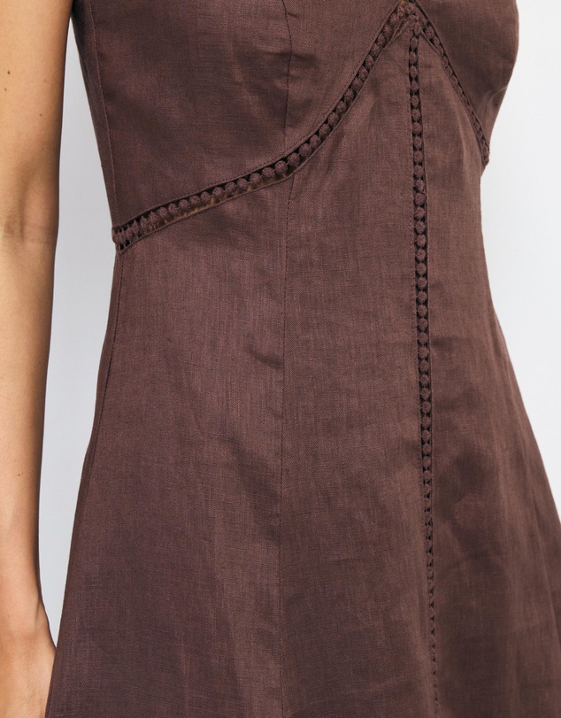 AERE - Tali Panelled V Neck Midi Dress