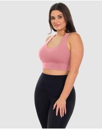 B Free Intimate Apparel - Mesh Racer Long Line Sports Bra (B-C-D-DD-E) Cup