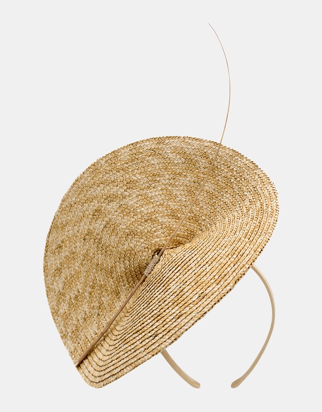 Morgan & Taylor - Frita Fascinator in Natural Beige