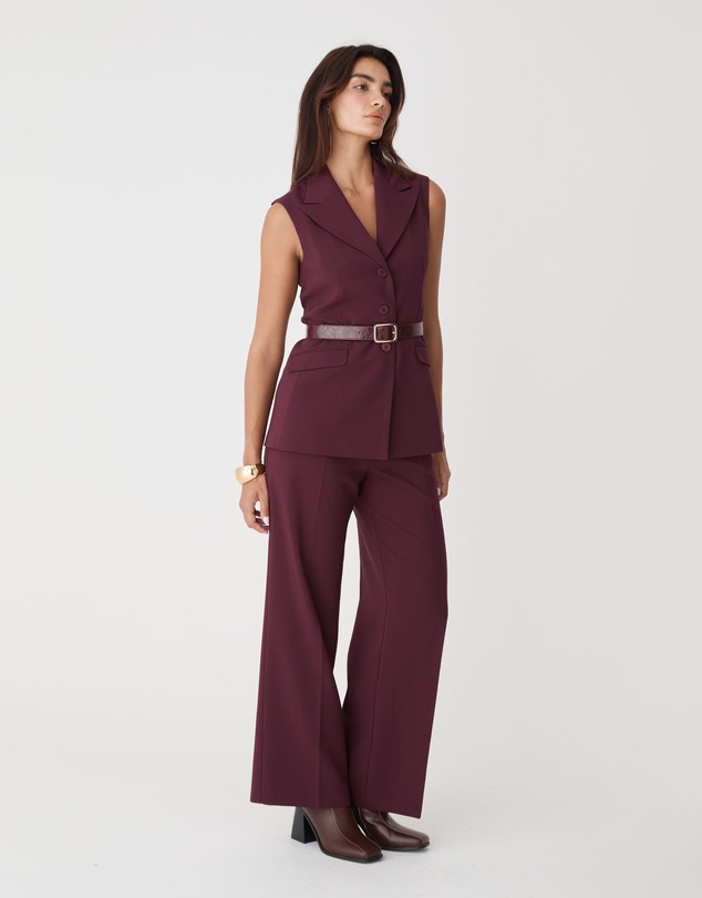 Forcast - Nikki Long Collared Vest