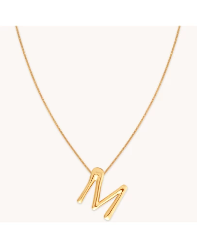 Astrid & Miyu - Initial Bold Pendant 18ct Necklace