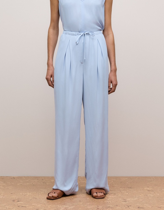 Trenery - Soft Drawcord Pant in Soft Blue