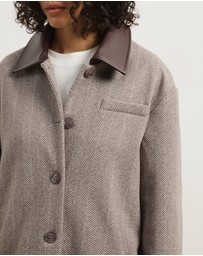 Atmos&Here - Sofia Herringbone Boxy Jacket