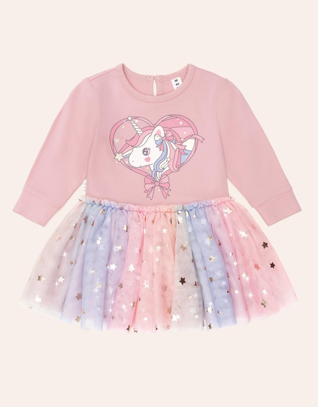 Huxbaby - Whimsical Unicorn Tulle Ballet Dress - Babies-Kids