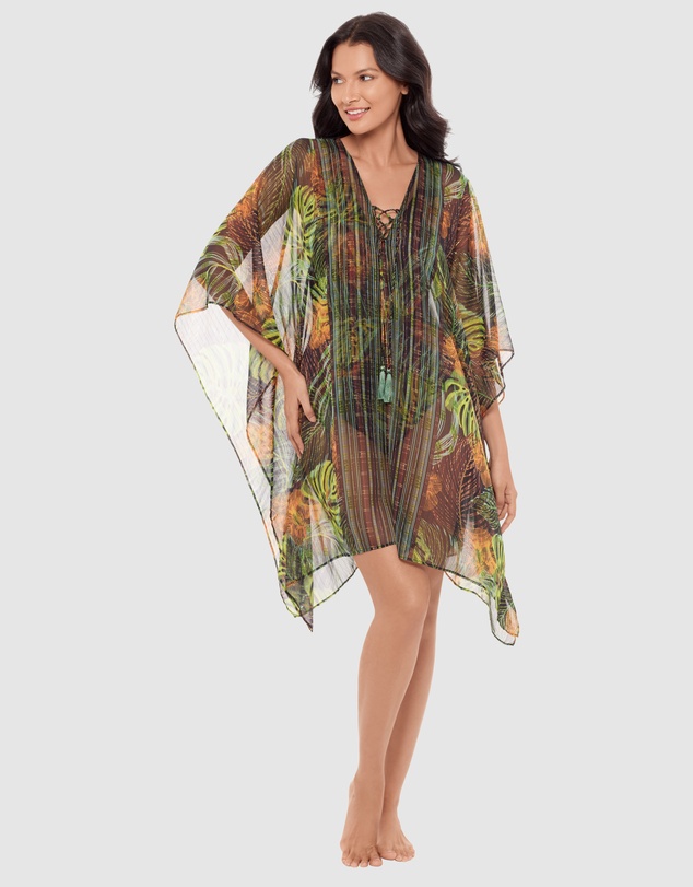 Miraclesuit Swimwear  - Sunset Islet Sheer Chiffon Caftan Beach Cover Up