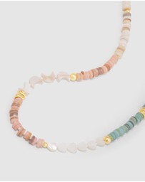 Wanderlust + Co - Aura Beaded Gold Necklace