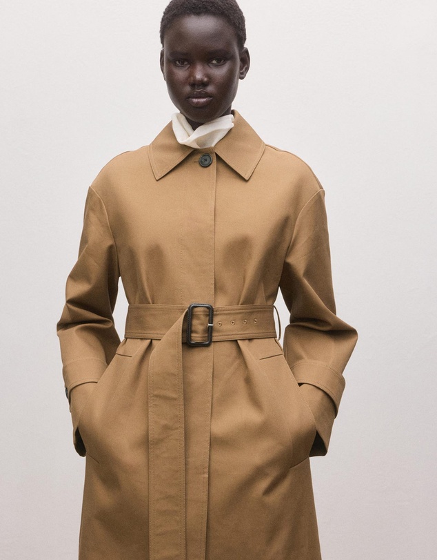 M.N.G - Cotton Trench Coat With Belt
