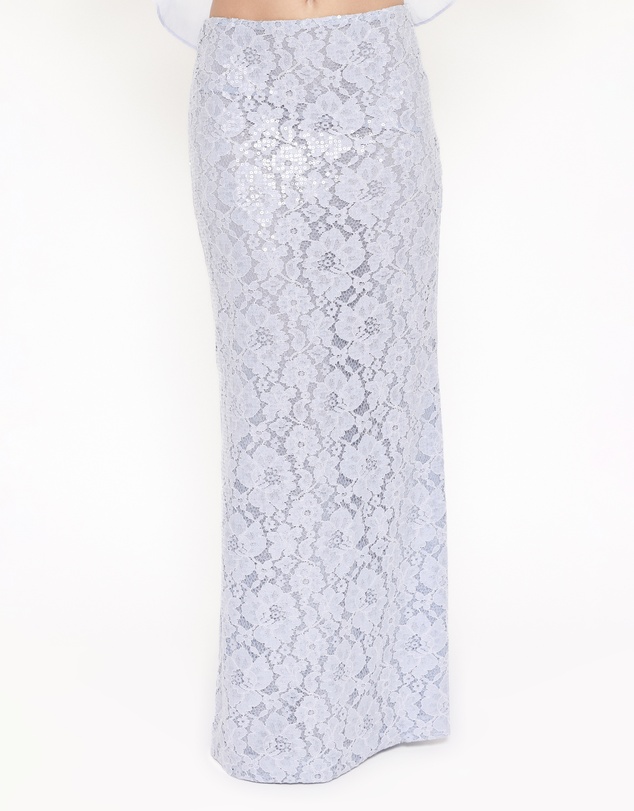 Petal & Pup - Jennings Lace Maxi Skirt - Blue Sequin