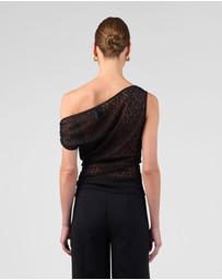 MVN - One Shoulder Lace Top